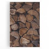 Rustic Wall Art - Stacked Firewood for Cozy Farmhouse Decor