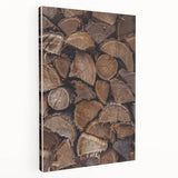 Rustic Wall Art - Stacked Firewood for Cozy Farmhouse Decor