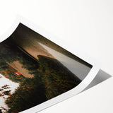 Rustic Landscape Art - Serene Country Road with Distant Red Barn