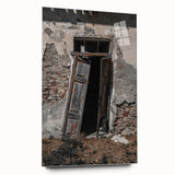 Rustic Art - Weathered Doorway of Abandoned Building Wall Decor