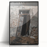 Rustic Art - Weathered Doorway of Abandoned Building Wall Decor