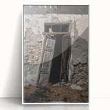 Rustic Art - Weathered Doorway of Abandoned Building Wall Decor