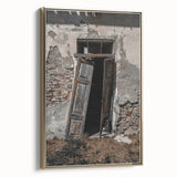 Rustic Art - Weathered Doorway of Abandoned Building Wall Decor