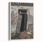Rustic Art - Weathered Doorway of Abandoned Building Wall Decor
