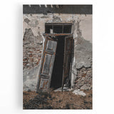 Rustic Art - Weathered Doorway of Abandoned Building Wall Decor