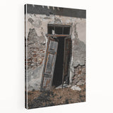 Rustic Art - Weathered Doorway of Abandoned Building Wall Decor