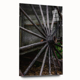 Rustic Farmhouse Art - Vintage Wooden Wagon Wheel Wall Art Decor