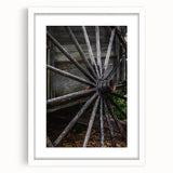 Rustic Farmhouse Art - Vintage Wooden Wagon Wheel Wall Art Decor