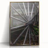 Rustic Farmhouse Art - Vintage Wooden Wagon Wheel Wall Art Decor