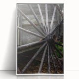 Rustic Farmhouse Art - Vintage Wooden Wagon Wheel Wall Art Decor