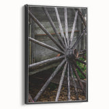 Rustic Farmhouse Art - Vintage Wooden Wagon Wheel Wall Art Decor