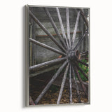 Rustic Farmhouse Art - Vintage Wooden Wagon Wheel Wall Art Decor