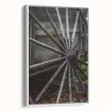 Rustic Farmhouse Art - Vintage Wooden Wagon Wheel Wall Art Decor