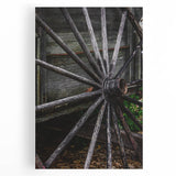 Rustic Farmhouse Art - Vintage Wooden Wagon Wheel Wall Art Decor