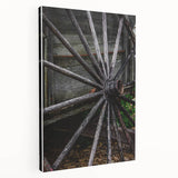 Rustic Farmhouse Art - Vintage Wooden Wagon Wheel Wall Art Decor