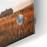 Rustic Landscape Wall Art - Abandoned Farmhouse in Golden Field