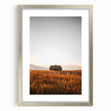 Rustic Landscape Wall Art - Abandoned Farmhouse in Golden Field