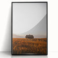 Rustic Landscape Wall Art - Abandoned Farmhouse in Golden Field