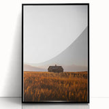Rustic Landscape Wall Art - Abandoned Farmhouse in Golden Field
