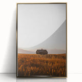 Rustic Landscape Wall Art - Abandoned Farmhouse in Golden Field
