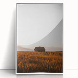 Rustic Landscape Wall Art - Abandoned Farmhouse in Golden Field
