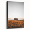 Rustic Landscape Wall Art - Abandoned Farmhouse in Golden Field