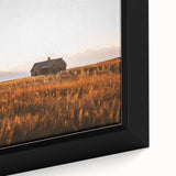 Rustic Landscape Wall Art - Abandoned Farmhouse in Golden Field