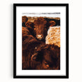 Rustic Farm Animal Wall Art - Close-Up Brown Calf for Farmhouse Decor