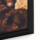 Rustic Farm Animal Wall Art - Close-Up Brown Calf for Farmhouse Decor