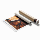 Rustic Farm Animal Wall Art - Close-Up Brown Calf for Farmhouse Decor