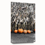 Rustic Fall Wall Art - Pumpkins and Cornstalks for Farmhouse Decor