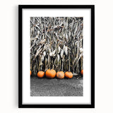 Rustic Fall Wall Art - Pumpkins and Cornstalks for Farmhouse Decor