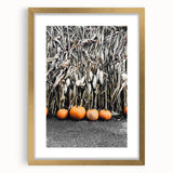 Rustic Fall Wall Art - Pumpkins and Cornstalks for Farmhouse Decor