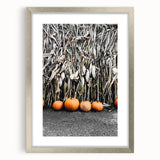 Rustic Fall Wall Art - Pumpkins and Cornstalks for Farmhouse Decor