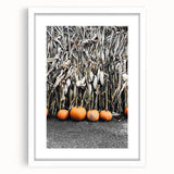 Rustic Fall Wall Art - Pumpkins and Cornstalks for Farmhouse Decor