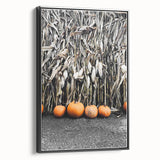 Rustic Fall Wall Art - Pumpkins and Cornstalks for Farmhouse Decor