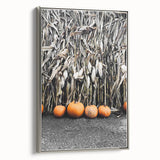 Rustic Fall Wall Art - Pumpkins and Cornstalks for Farmhouse Decor
