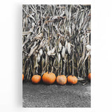 Rustic Fall Wall Art - Pumpkins and Cornstalks for Farmhouse Decor