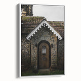 Charming Rustic Cottage Door: Vintage Farmhouse Wall Art