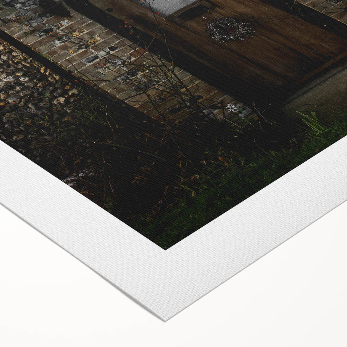 Charming Rustic Cottage Door: Vintage Farmhouse Wall Art