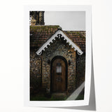 Charming Rustic Cottage Door: Vintage Farmhouse Wall Art