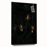 Rustic Jar Lights Wall Art - Fairy Lights in Mason Jars for Cozy Decor