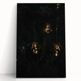 Rustic Jar Lights Wall Art - Fairy Lights in Mason Jars for Cozy Decor