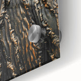 Rustic Textured Abstract Wall Art – Farmhouse Decor with Wood Finish