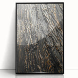 Rustic Textured Abstract Wall Art – Farmhouse Decor with Wood Finish
