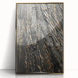 Rustic Textured Abstract Wall Art – Farmhouse Decor with Wood Finish
