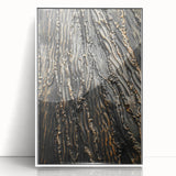 Rustic Textured Abstract Wall Art – Farmhouse Decor with Wood Finish
