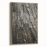Rustic Textured Abstract Wall Art – Farmhouse Decor with Wood Finish