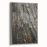 Rustic Textured Abstract Wall Art – Farmhouse Decor with Wood Finish