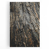 Rustic Textured Abstract Wall Art – Farmhouse Decor with Wood Finish